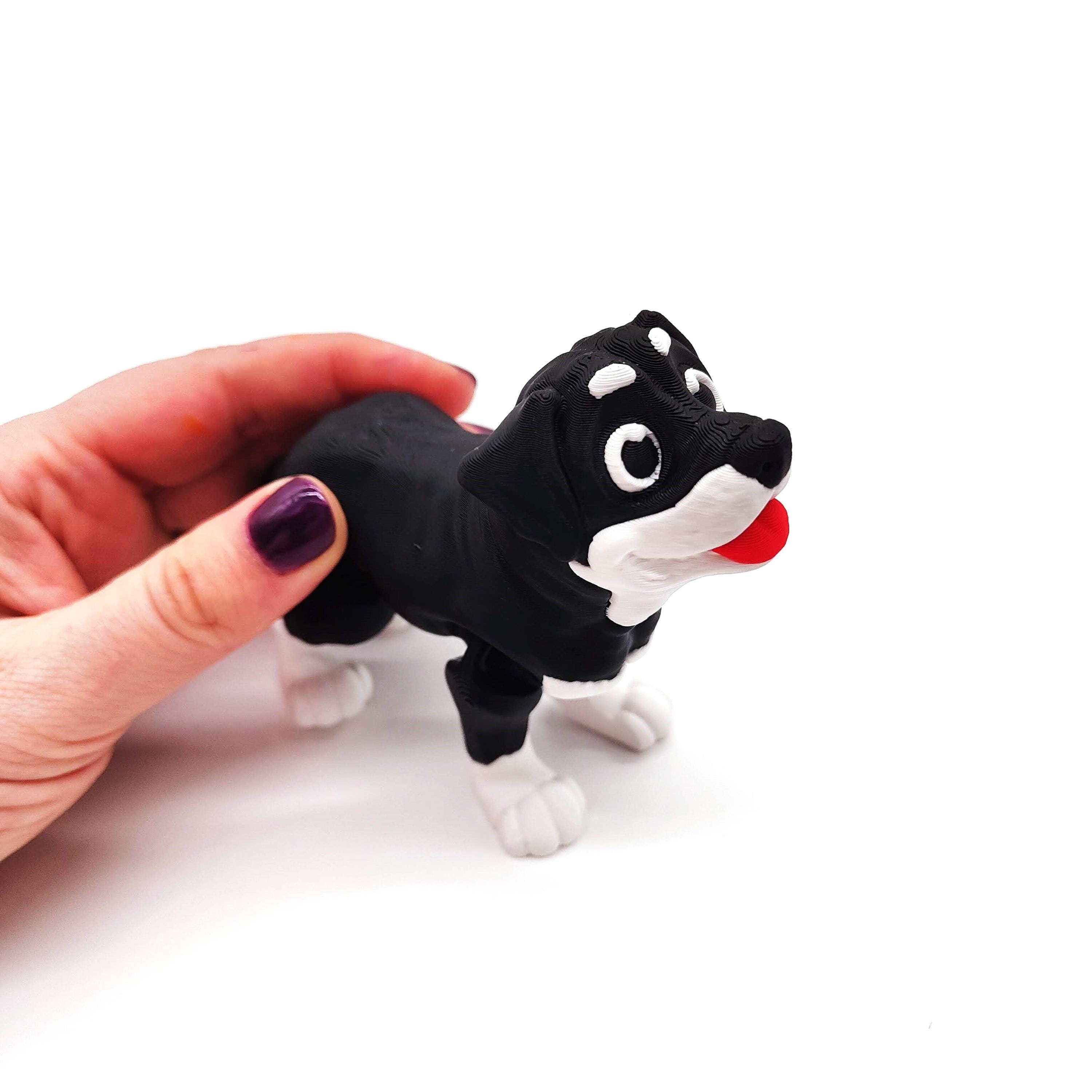 Charming Rottweiler Dog Figurine with Playful Expression, Lifelike Details, and Vibrant Colors – Perfect for Dog Lovers and Collectors